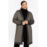 Vest - SHINE - Cardigan - Zwart - Licht Stretchend - Elegante Metallic Finish