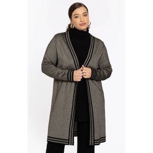 Vest - SHINE - Cardigan - Zwart - Licht Stretchend - Elegante Metallic Finish