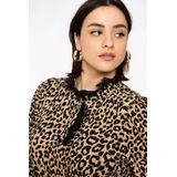 Jurk - VIO - Leopardprint - Licht Uitlopende Pasvorm