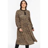 Jurk - VIO - Leopardprint - Licht Uitlopende Pasvorm
