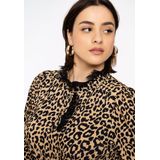 Jurk - VIO - Leopardprint - Licht Uitlopende Pasvorm