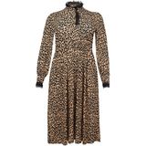 Jurk - VIO - Leopardprint - Licht Uitlopende Pasvorm