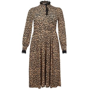 Jurk - VIO - Leopardprint - Licht Uitlopende Pasvorm