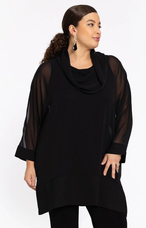 Tuniek - Chiffon - Met Kraag