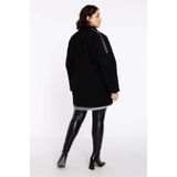 Jas - Zwart - Damesjas - Rechte Pasvorm - Glinsterende Steentjes