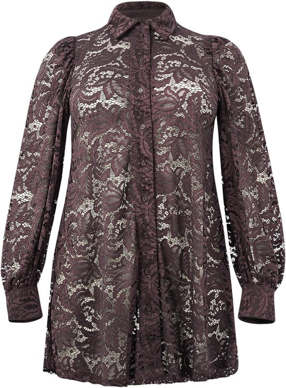 Blouse - LACE - Kanten Blouse - Transparant - Vrouwelijke en Feestelijke Uitstraling