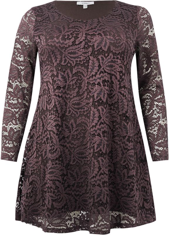 Tuniek - Wide Bottom LACE - Bloemrijke Kanten Stof - Wijde Pasvorm