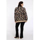 Vest - CHEETA - Panterprint - Zwart en Camel