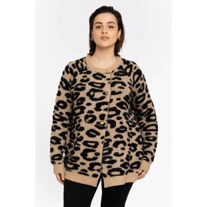Vest - CHEETA - Panterprint - Zwart en Camel