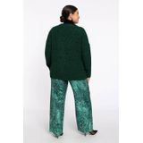 Gebreid Vest - Diep Groen - Grofgebreid - Met Grote Knopen - Diepe V-hals