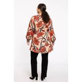 Tuniek - PAPAVERO - Wide Bottom - A-lijn - V-hals - Pofmouwen