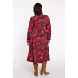 Jurk - GLORIA - Rood- en Paarstinten - A-lijn