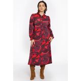 Jurk - GLORIA - Rood- en Paarstinten - A-lijn