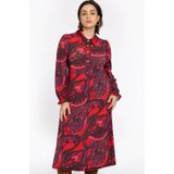 Jurk - GLORIA - Rood- en Paarstinten - A-lijn