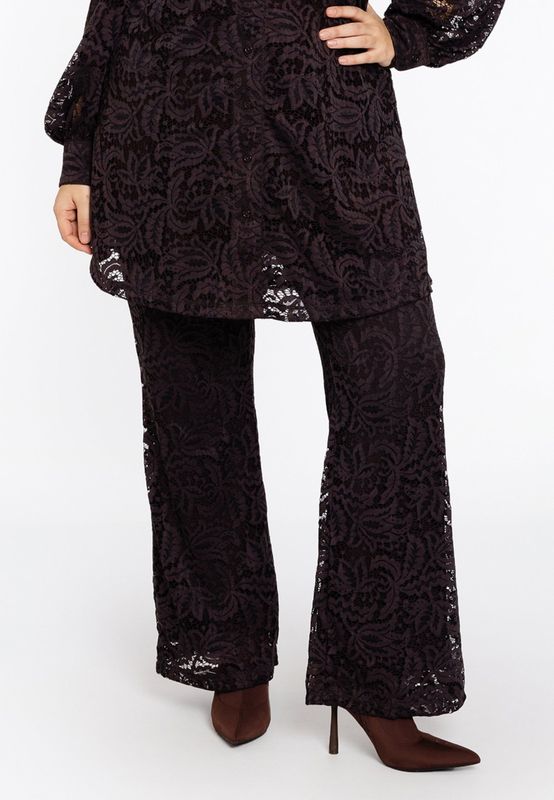 Pantalon - Bootcut - Zwart - LACE