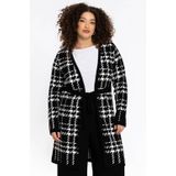 Vest - Zwart-Wit - Ruitprint - Lange Vest