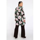 Tuniek - FIORITO - Bloemenprint - Wijd Uitlopend - V-hals - Pofmouwen