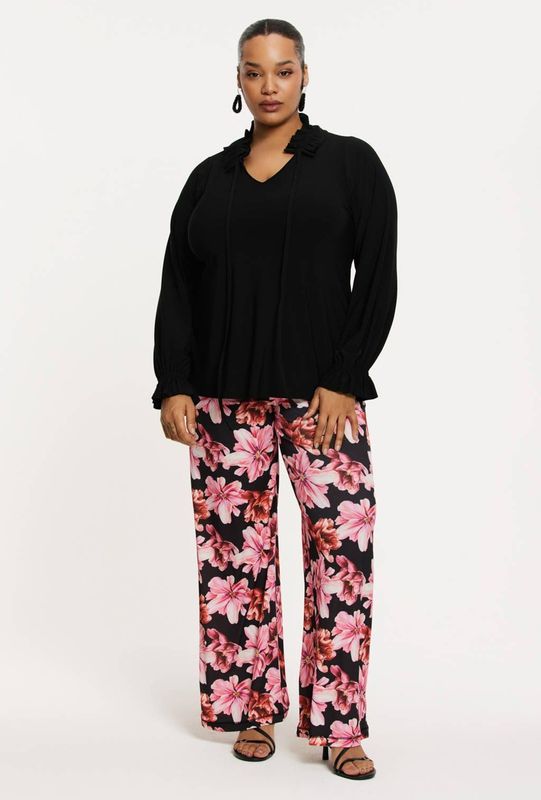 YOEK - Lovers Collection - Flared Broek - Roze - Regular Waist
