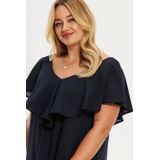 YOEK - Zomerjurk - Donkerblauw - Mouwloos - V-hals