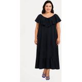 YOEK - Zomerjurk - Donkerblauw - Mouwloos - V-hals