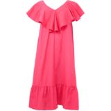 YOEK - Cocktailjurk - Roze - Mouwloos - V-hals - Middellange Lengte