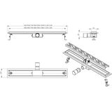 Wiesbaden Drain Rooster 70 Cm. - Design 2 - RVS