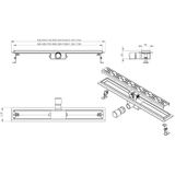 Wiesbaden Drain Rooster 60 Cm. - Design 4 - RVS