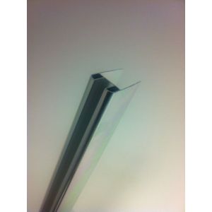 Chroom Glasprofiel Tbv Muurprofiel Glasdikte 1Cm Lengte 200 Cm
