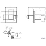 Wiesbaden Regendouche - Type 18 - Inbouw - Complete set - ø 20 cm