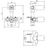 Thermostatische inbouw regendouche set wiesbaden type 102 wandarm 20 cm rond incl. Inbouwdeel