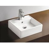 Wiesbaden Larx wastafel 41x41x15cm wit