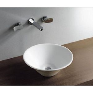 Wiesbaden Circle waskom rond 42 x 15 cm keramiek glans wit 32.3404