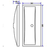 Wastafel 80Cmx36Cm Zonder Kraangat Wit