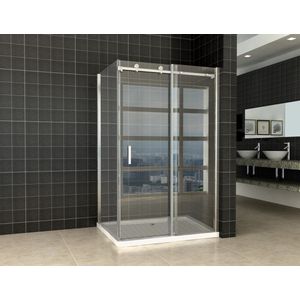 Wiesbaden Pared cabine met 1 schuifdeur 1200 x 1000 x 2000 x 8 mm nano helder glas/chroom 20.3863