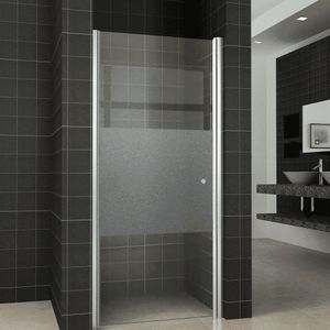 Wiesbaden Satijn douchedeur met mat glas 70x200cm ANTI-KALK