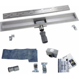 Wiesbaden RVS Douchegoot - met Flens 60 cm