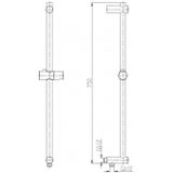 Wiesbaden 304 RVS Losse Glijstang Met Wateruitgang 75cm