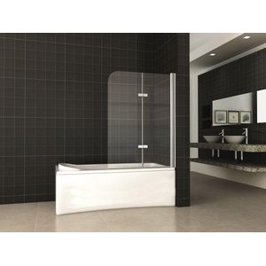 Wiesbaden - Badwand - Inklapbaar - 100x140 cm - 6 mm Veiligheidsglas - NANO Coating