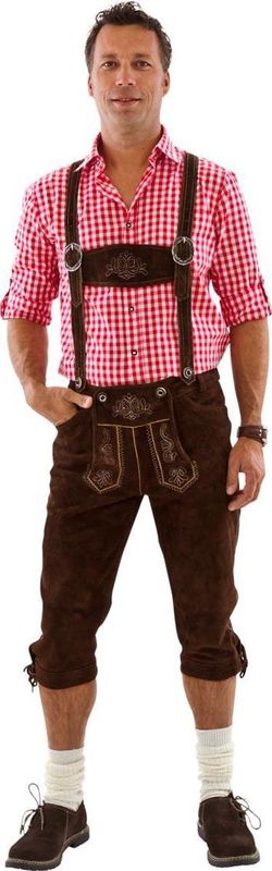 Lederhose Bruin Heren Lang