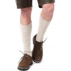 Haus Huberts - Tiroler Kniekousen - Gebroken Wit - Oktoberfest Kousen