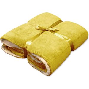 Unique Living - Coby - Plaid - Bamboo Yellow - 130x160 cm