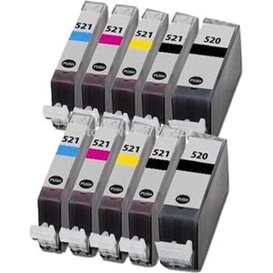 ACTIE: Canon PGI520 / CLI521 inkt cartridges (10-STUKS) Huismerk