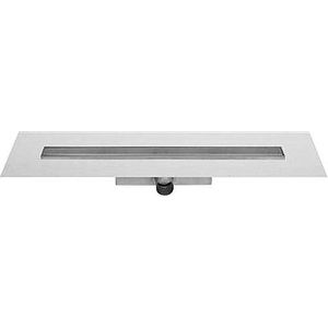 Easy Drain Modulo TAF low douchegoot - 90x6.7cm - met vloerflens - Waterslot: 30mm- RVS geborsteld EDM1TAFLT900-30