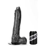 HUNG'R Realistische dildo met zuignap - Maxim - Zwart - lengte 33,50 cm - diameter Ø 6,60 cm.