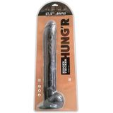 HUNG'R Realistische dildo met zuignap - Brutus - Zwart - lengte 44,50 cm - diameter Ø 7,30 cm.