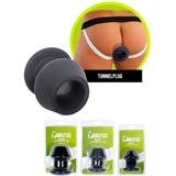 De Gobbler - holle silicone anaal buttplug - large 82mm - tunnel plug