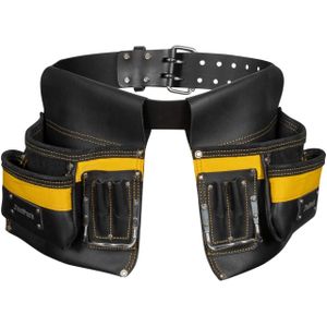 ToolPack - Gereedschapsgordel - Verstelbare Leren Riem - 2 Afneembare Holsters - Metalen Gesp