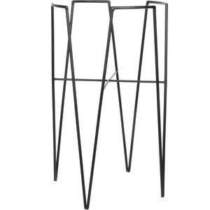 Mica - Blom - Plantenkruk - Zwart - Metalen - Ø 29,5 cm - Hoogte 50 cm