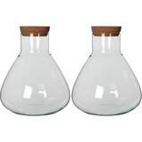 Mica Decorations - Voorraadpot Emily - Transparant - Glas - D30 x H32 cm