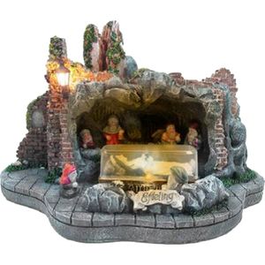 LuVille Efteling huis van Sneeuwwitje met verlichting 23 x 14 x 15 cm